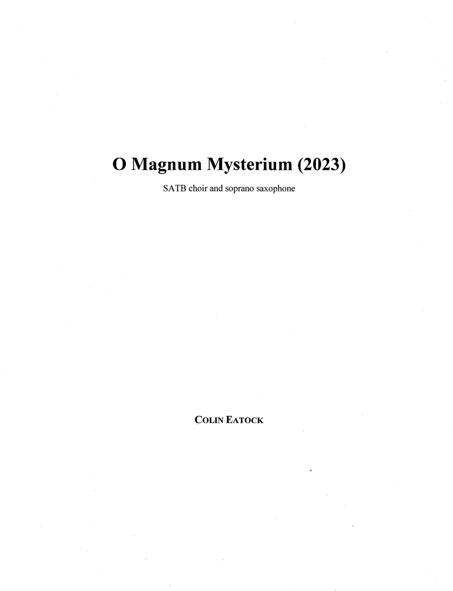 O Magnum Mysterium (2023) 4-Part scores gallery preview page 1