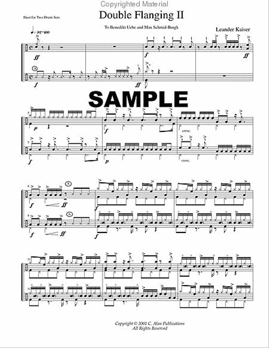 Double Flanging II Percussion Ensemble scores gallery preview page 2