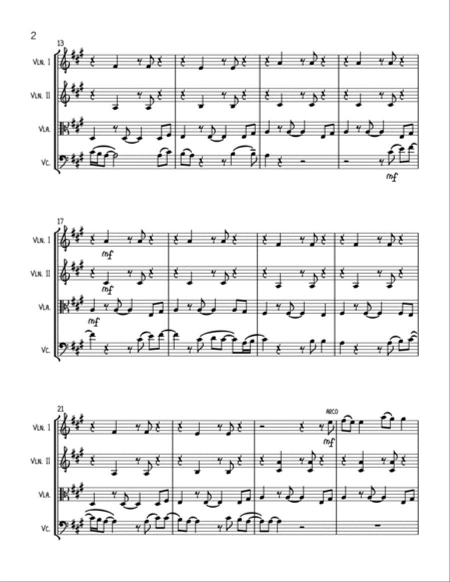 Stand By Me Stand By Me String Quartet scores gallery preview page 2