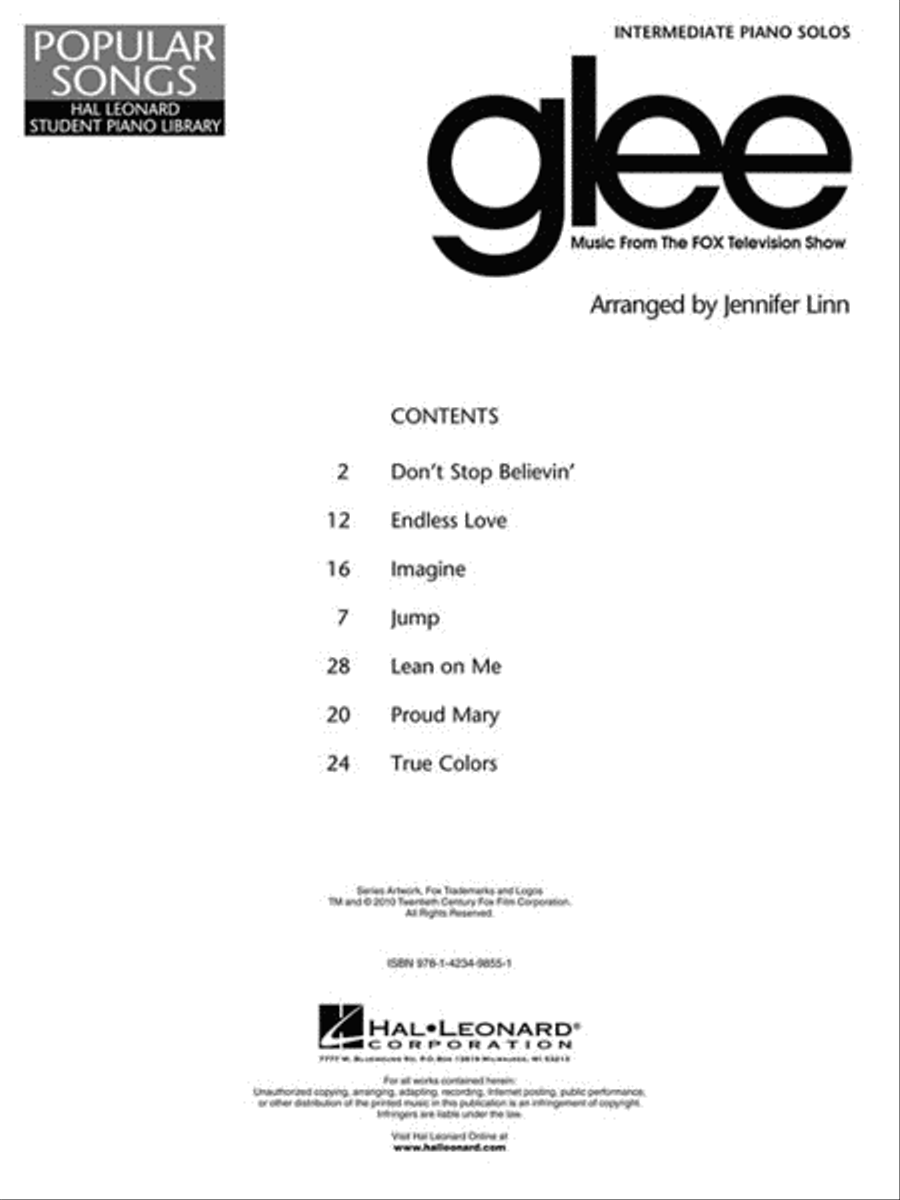 Glee - Music from the FOX Television Show Piano Method scores gallery preview page 2