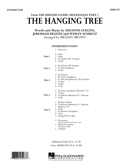 The Hanging Tree (from The Hunger Games: Mockingjay Part 1) - Conductor Score (Full Score)