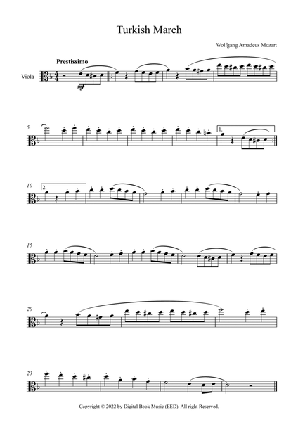 Turkish March - Wolfgang Amadeus Mozart (Viola)