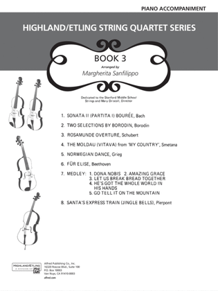 Highland/Etling Violin Quartet Series: Set 3: Piano Accompaniment