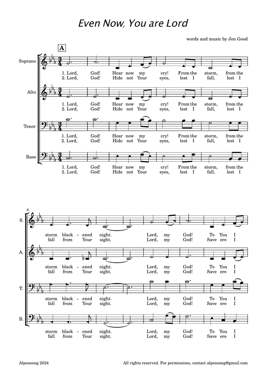 Even Now, You Are Lord 4-Part scores gallery preview page 1