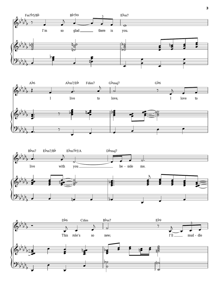 I'm Glad There Is You (In This World Of Ordinary People) Piano, Vocal scores gallery preview page 3