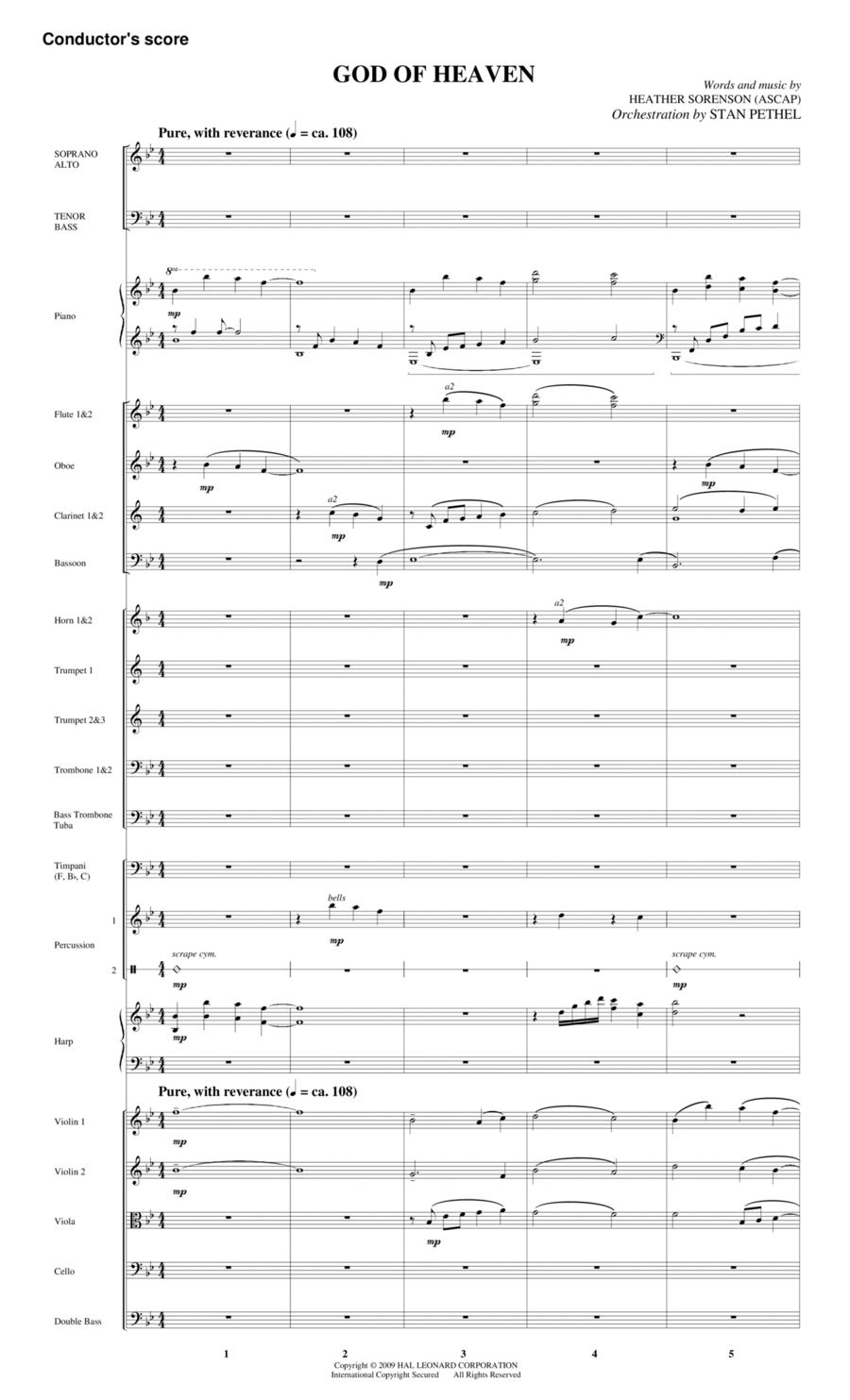 God Of Heaven - Full Score Choir scores gallery preview page 1