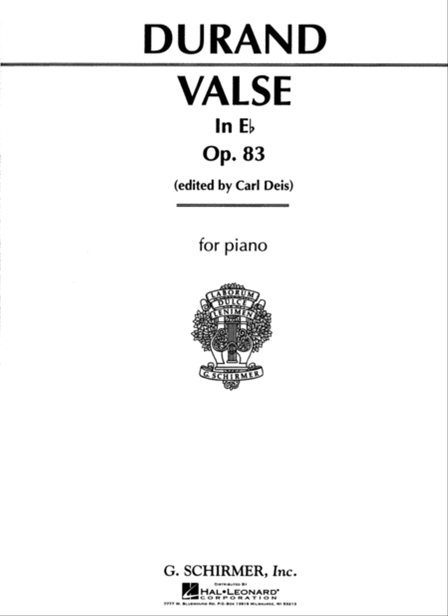 Valse in E Flat, Op. 83 Piano Solo scores gallery preview page 1