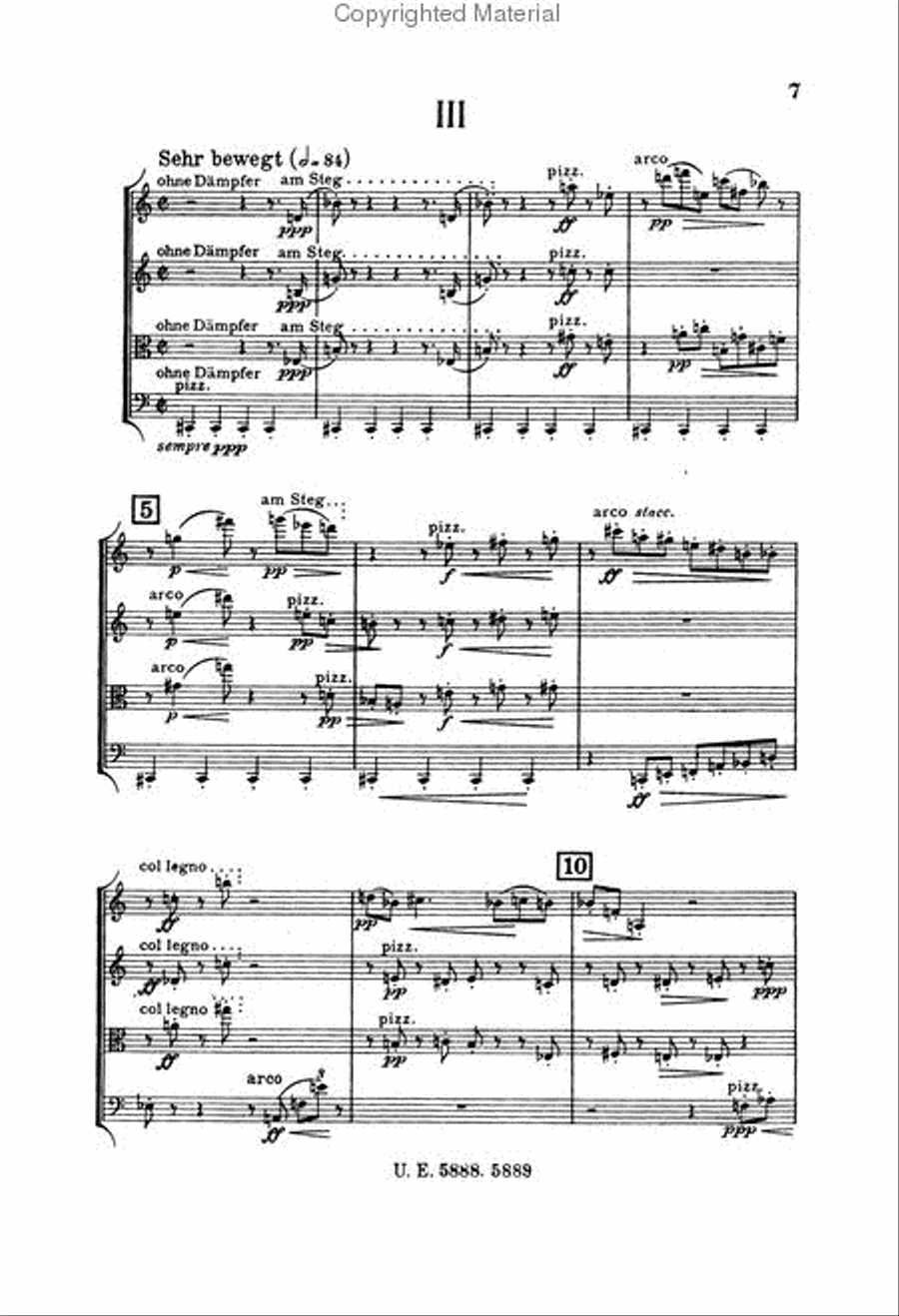Fifth Movement from String Quartet, Op. 5 String Quartet scores gallery preview page 4