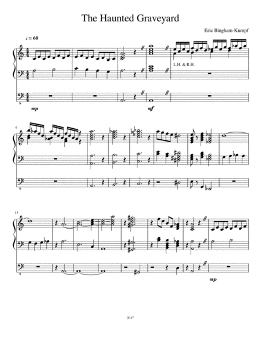 The Haunted Graveyard Organ Solo scores gallery preview page 1
