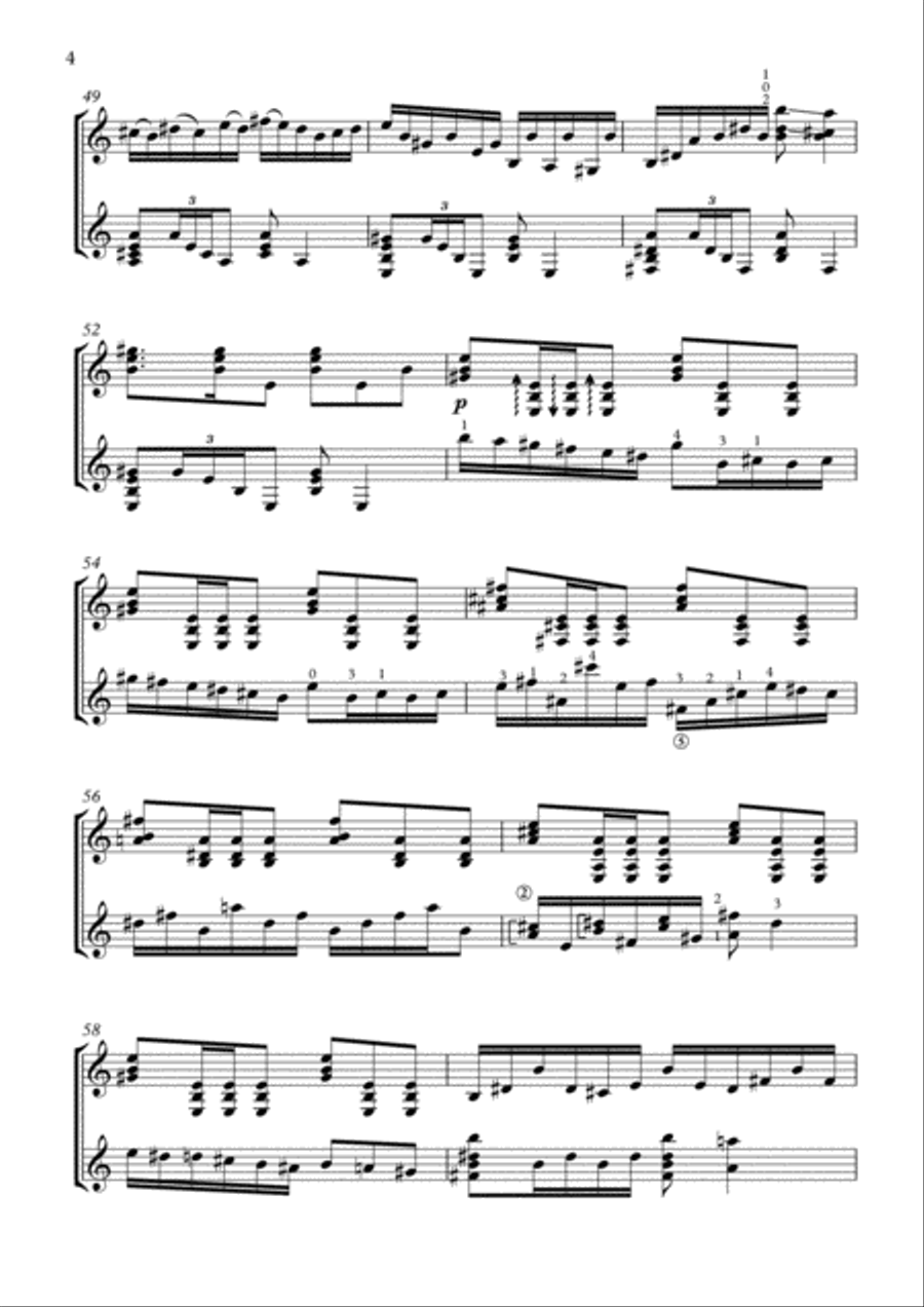 La Jardinera - for two Guitars Acoustic Guitar scores gallery preview page 4