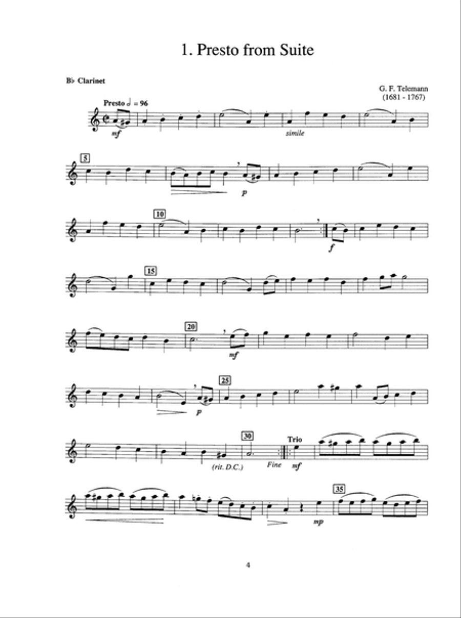 Solo Pieces for the Intermediate Clarinetist Clarinet scores gallery preview page 10