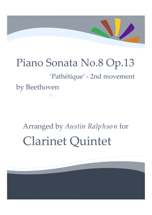 Sonata No.8 "Pathetique", 2nd movement (Beethoven) - clarinet quintet