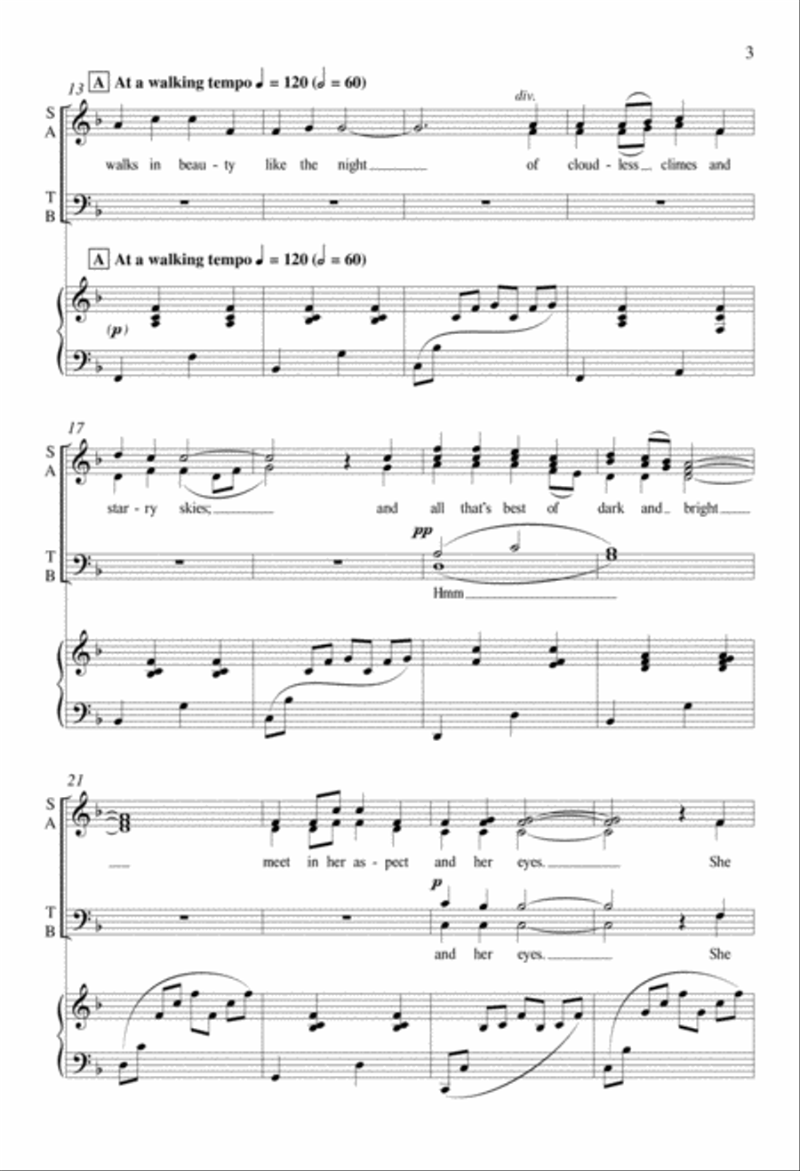 She Walks in Beauty from Love Shall Live Forever Divisi scores gallery preview page 2