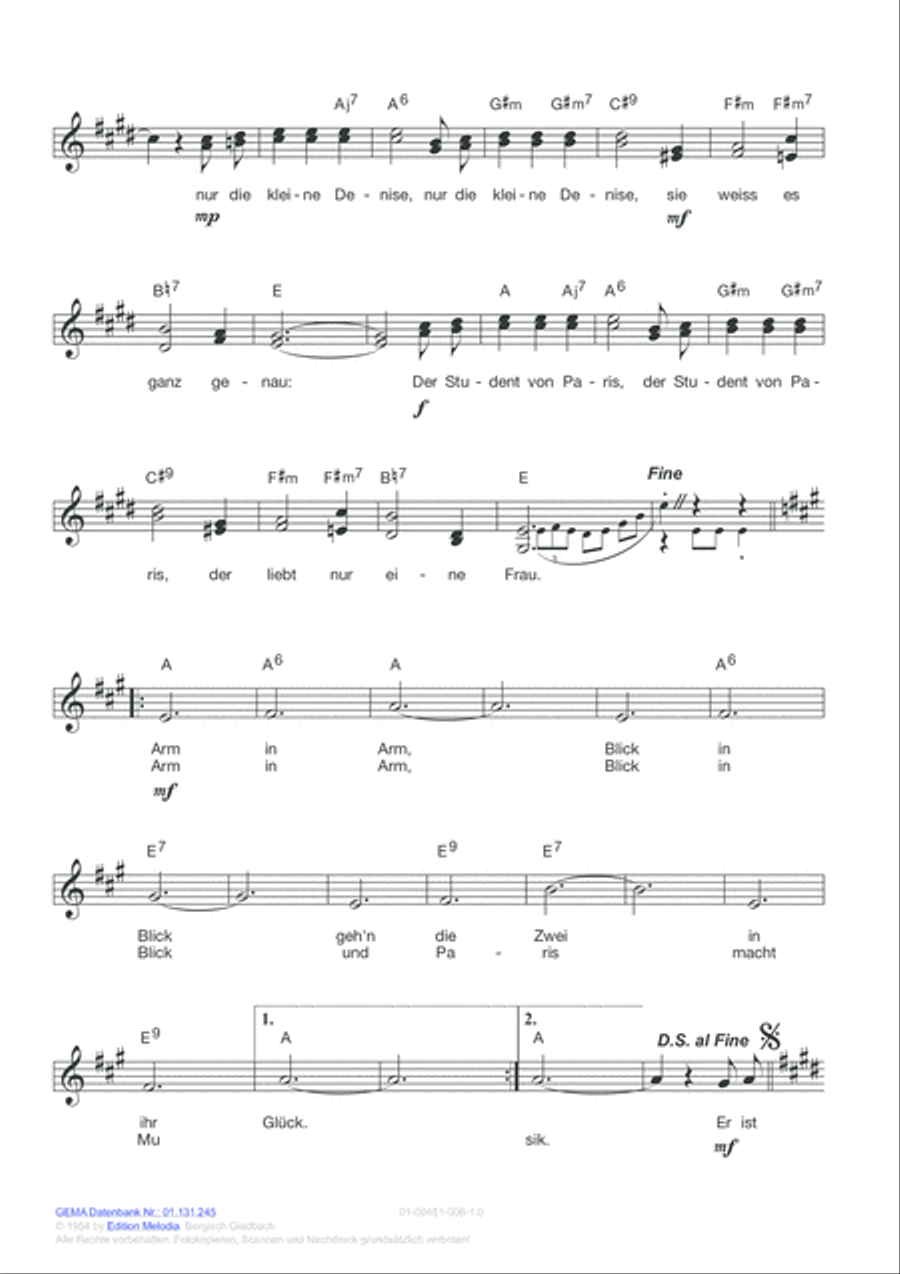 Der Student von Paris Der Student von Paris Voice scores gallery preview page 5