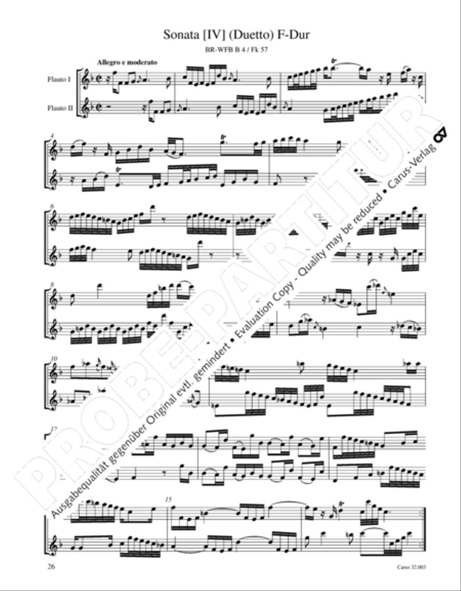 Gesamtausgabe Band 3 (Kammermusik: Duette, Solo- und Triosonaten) Score scores gallery preview page 47