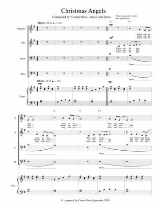 Christmas Angels - SATB with piano