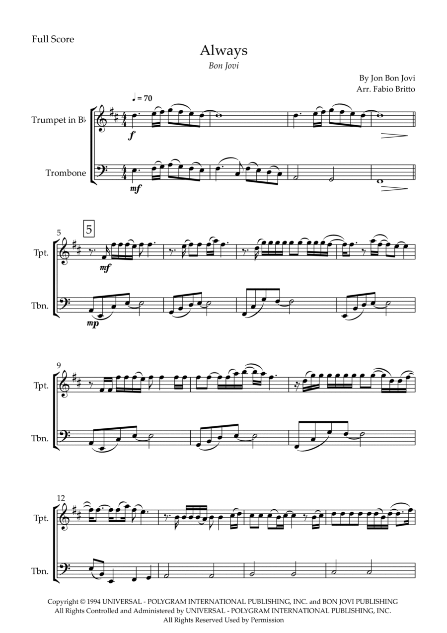 Always Brass Duet scores gallery preview page 1