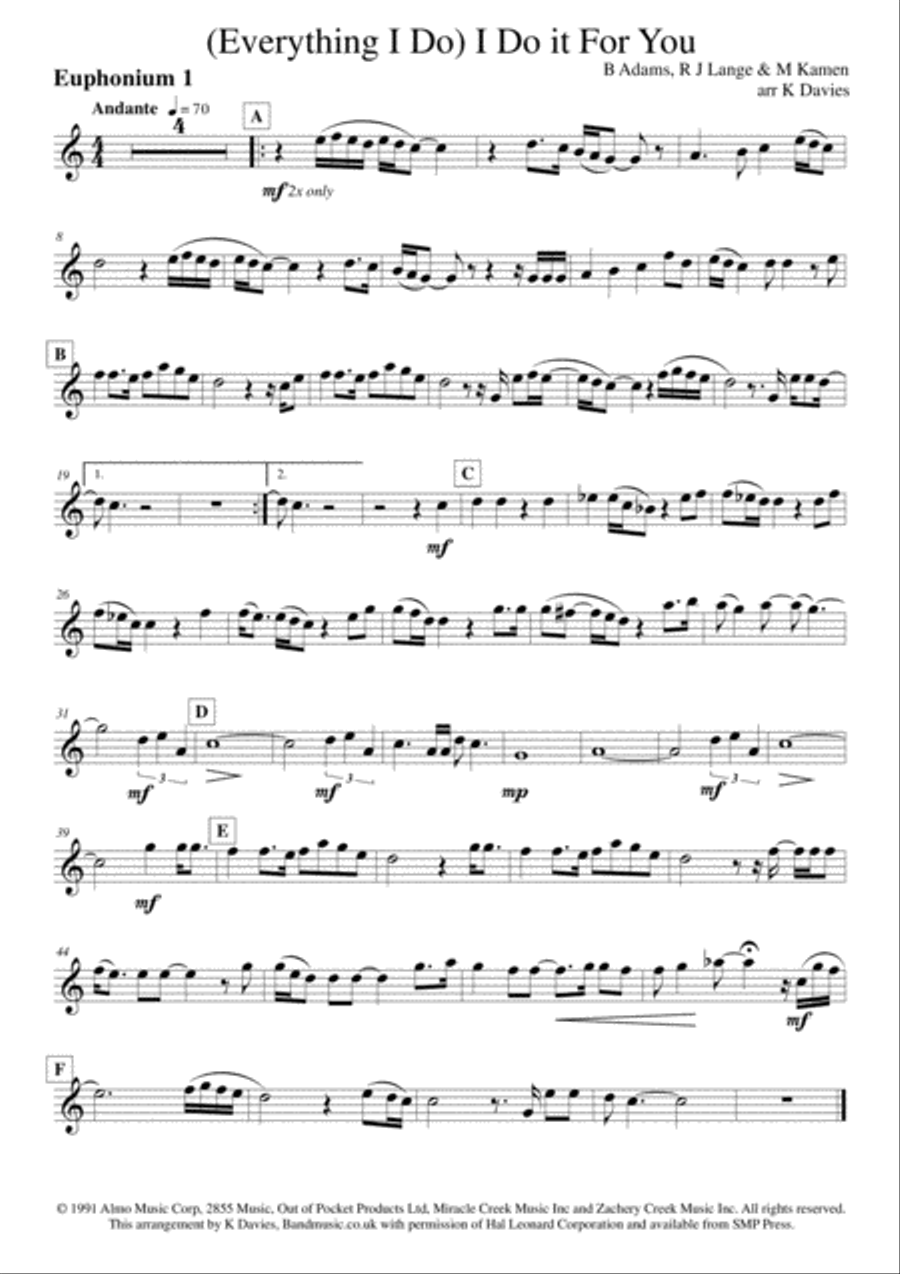 (Everything I Do) I Do It For You Small Ensemble scores gallery preview page 4