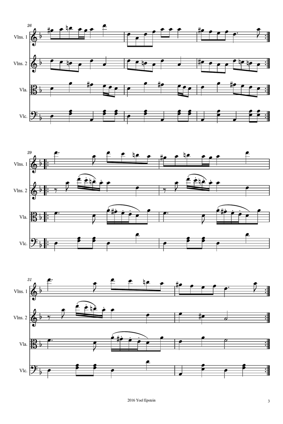 Chassidic Dances for String Quartet String Quartet scores gallery preview page 5