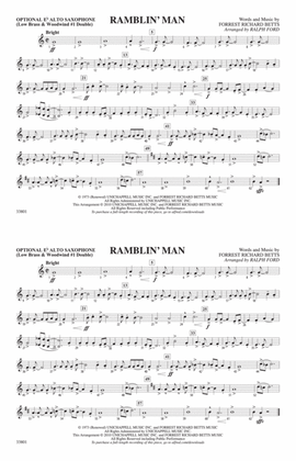 Ramblin' Man: Optional Alto Sax