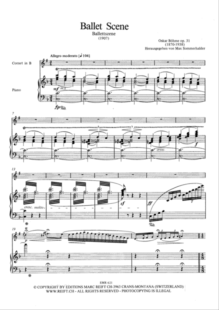 Ballet Scene Cornet scores gallery preview page 3