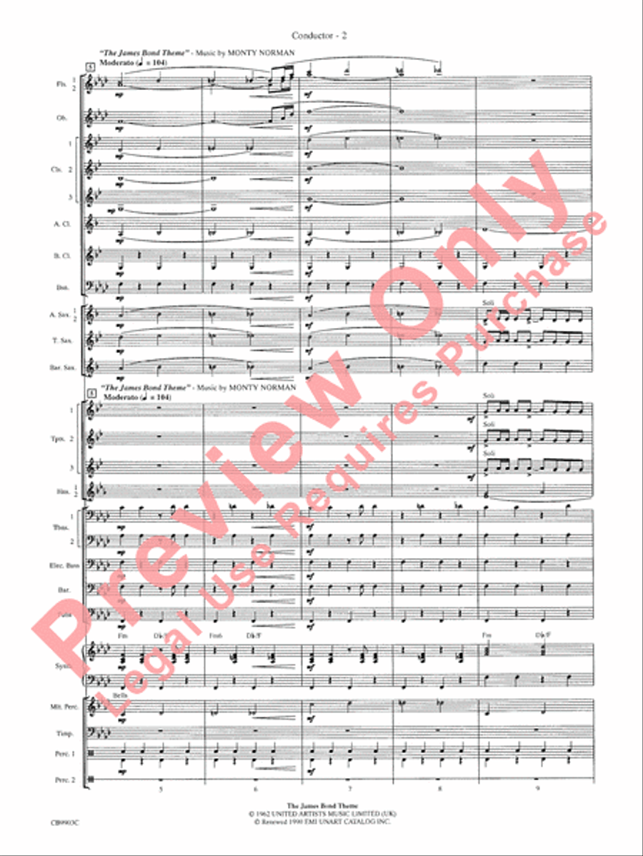 007 -- A James Bond Medley Concert Band scores gallery preview page 5
