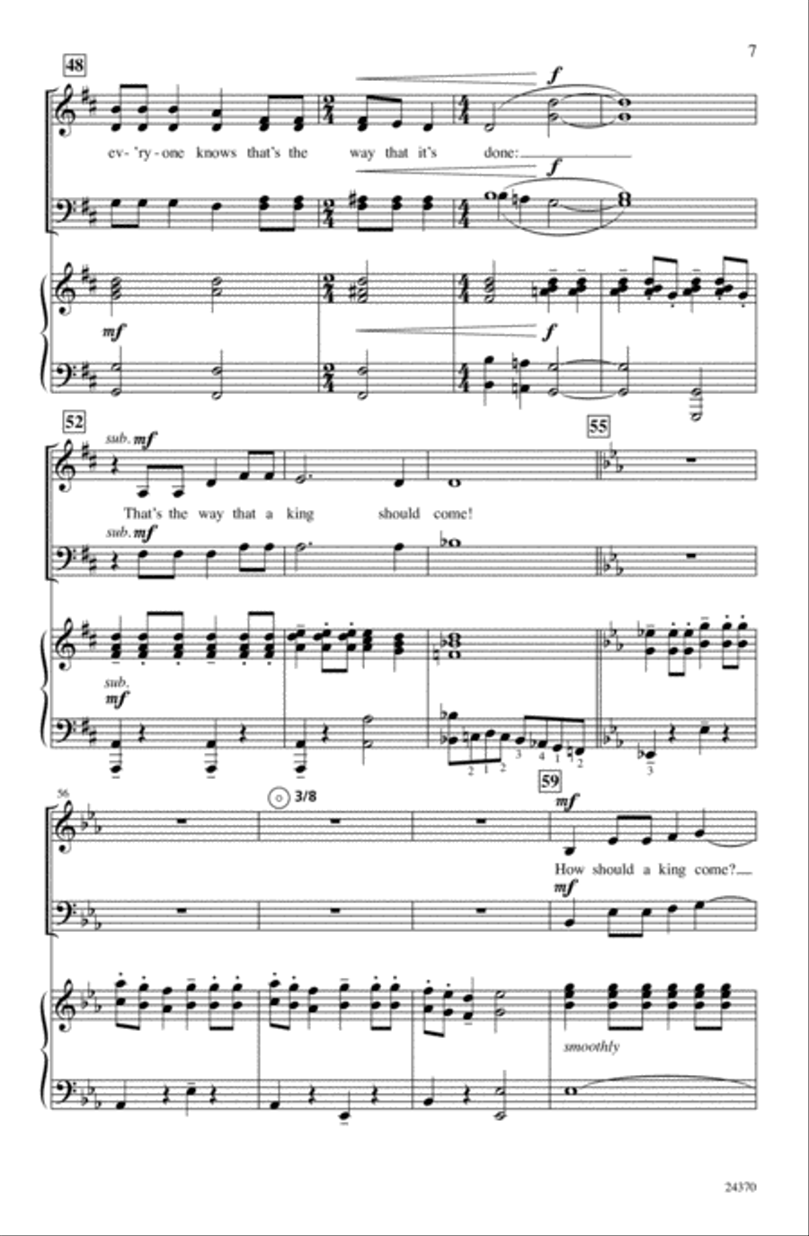 How Should a King Come? 4-Part scores gallery preview page 6