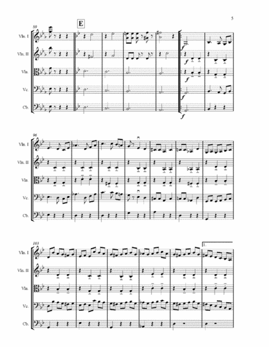 Wedding Waltz for string quartet, score & parts with optional contrabass image number null
