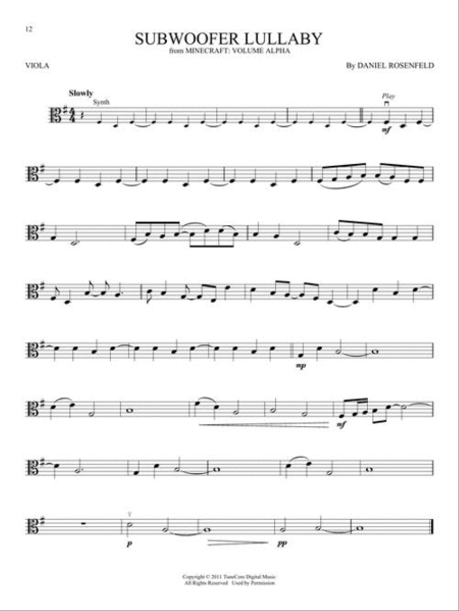 Minecraft – Music from the Video Game Series Viola Solo scores gallery preview page 6