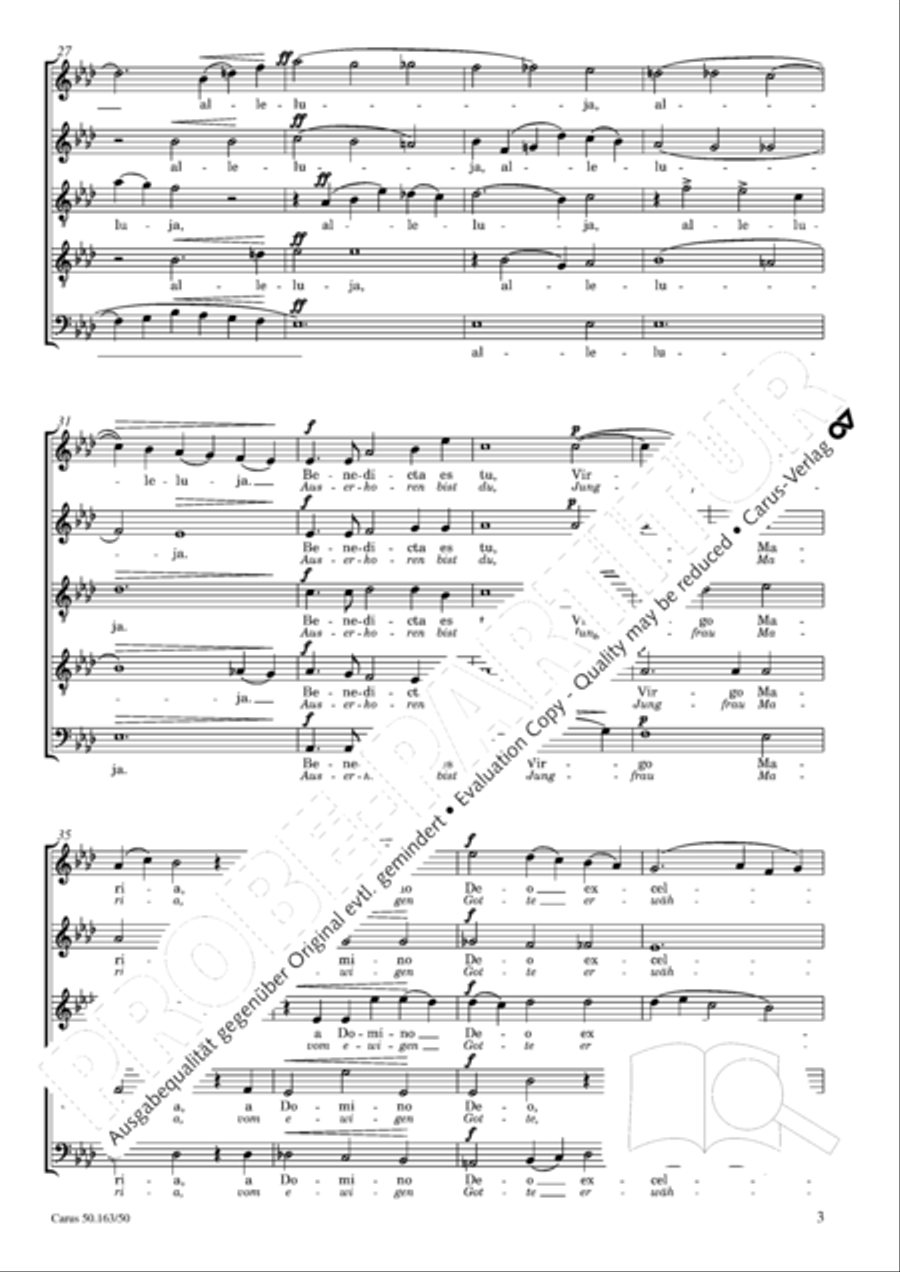 Benedicta es tu SATTB scores gallery preview page 4
