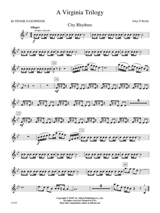 A Virginia Trilogy: B-flat Tenor Saxophone