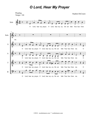 Book cover for O Lord, Hear My Prayer (Solo and SATB)