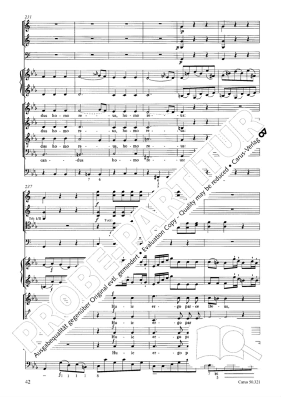 Requiem in C minor 4-Part scores gallery preview page 48
