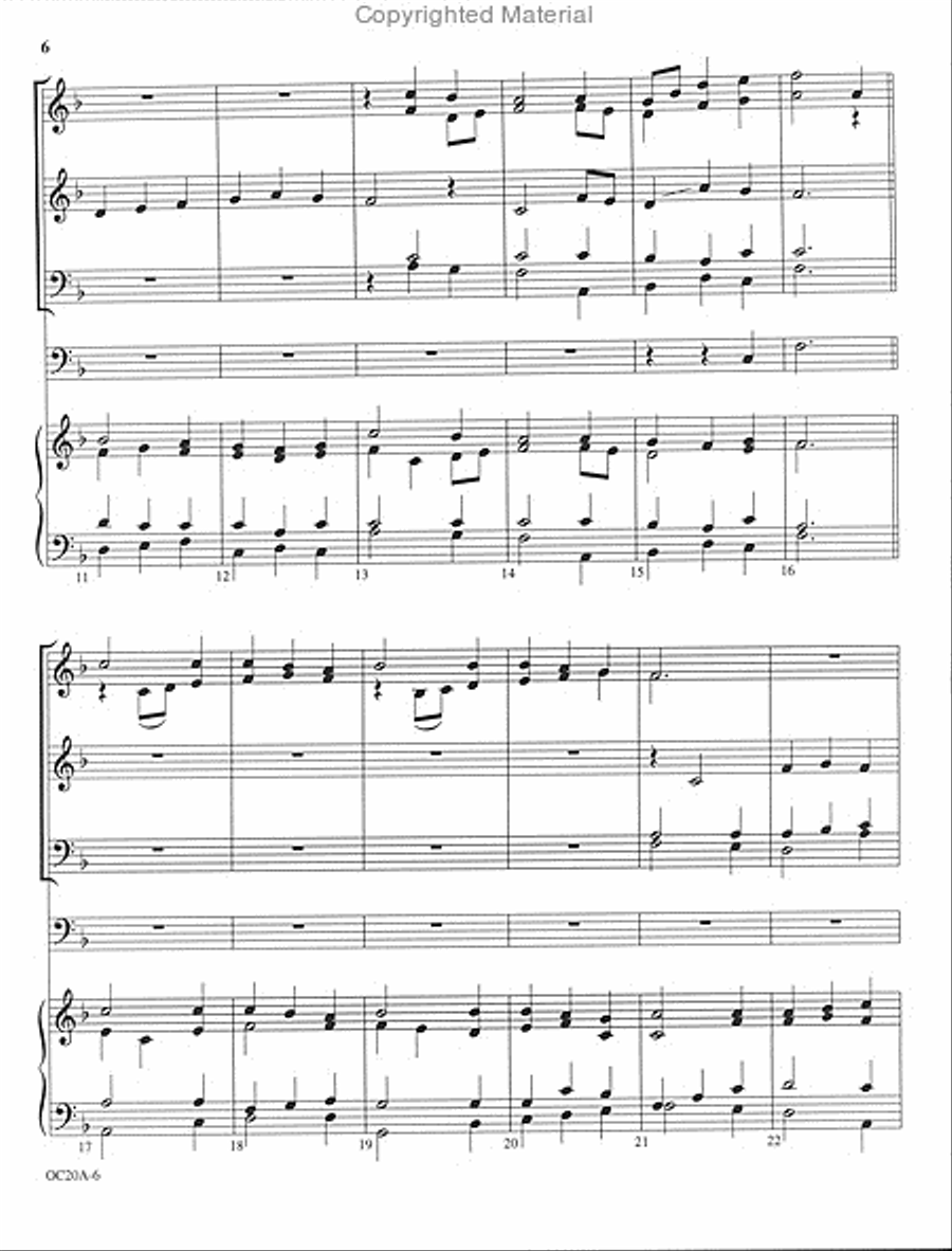 Praise and Adoration - full score and parts Horn scores gallery preview page 3
