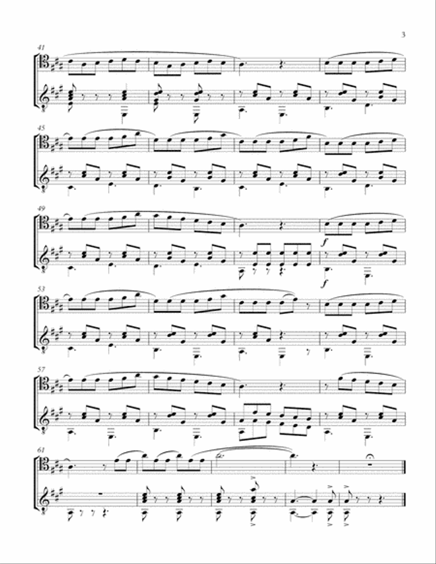 Clavelitos (Cello and Guitar) - Score and Parts Cello scores gallery preview page 3