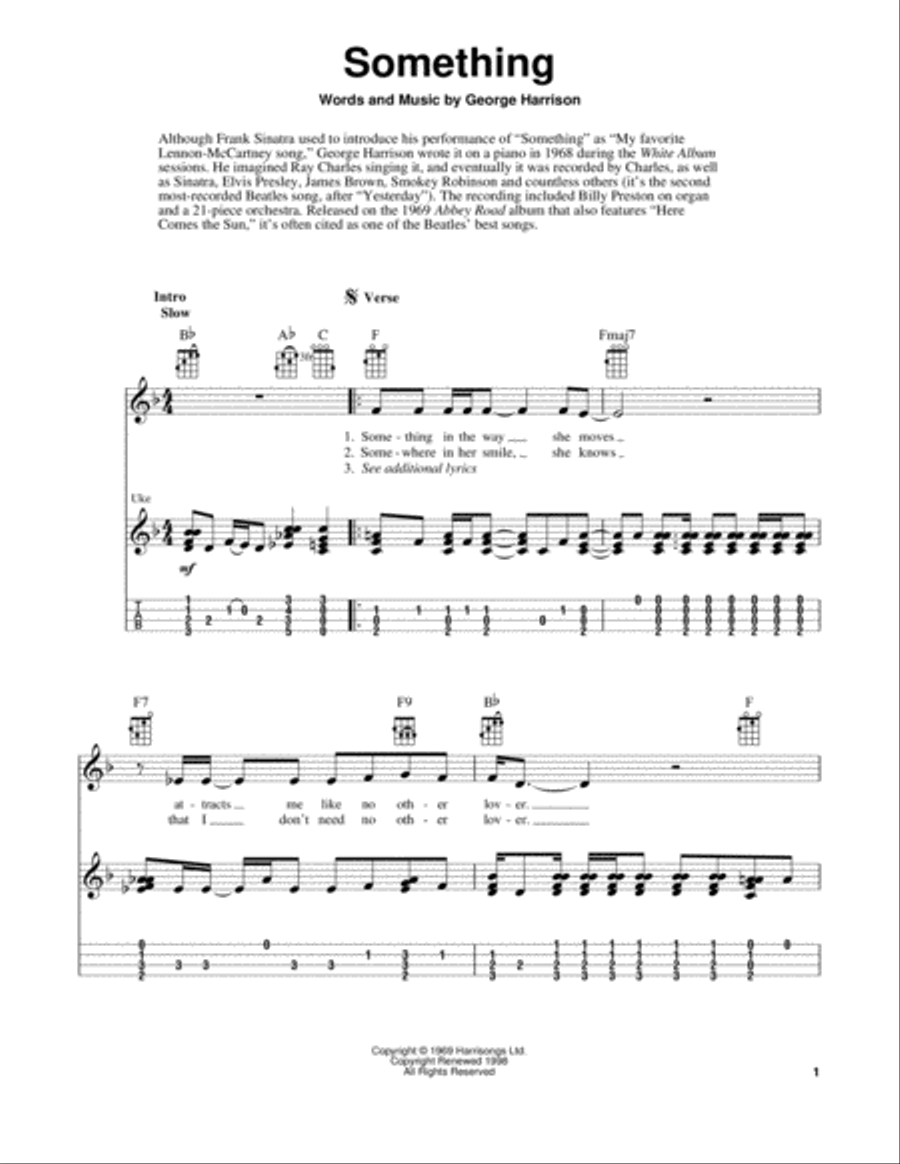 Something Ukulele scores gallery preview page 1