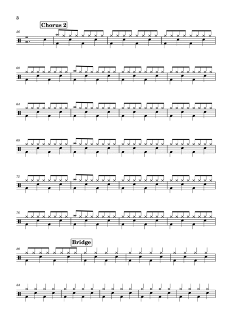 Meet Me Halfway Drum Set scores gallery preview page 3