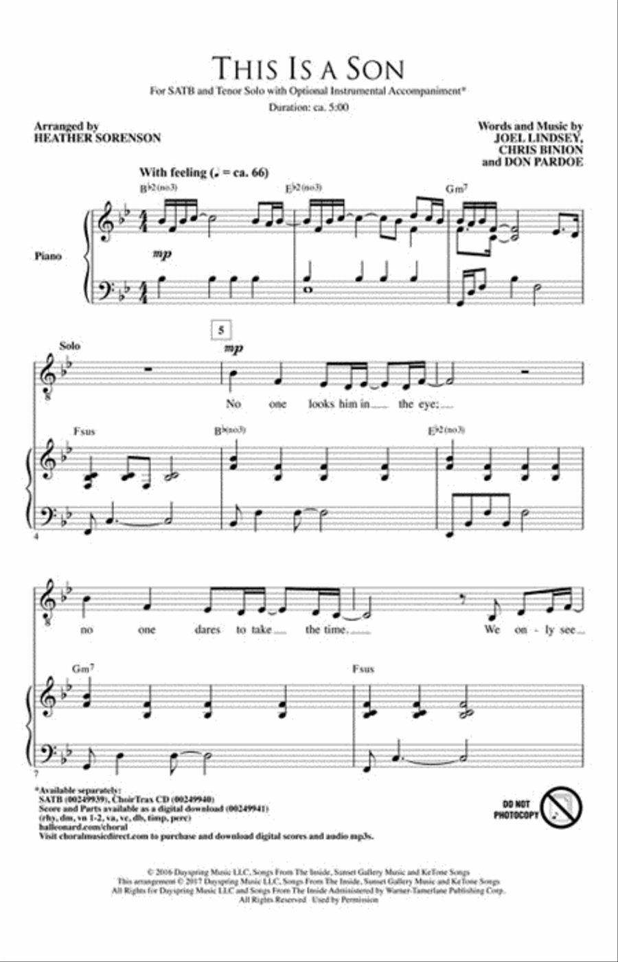 This Is a Son This Is a Son 4-Part scores gallery preview page 2