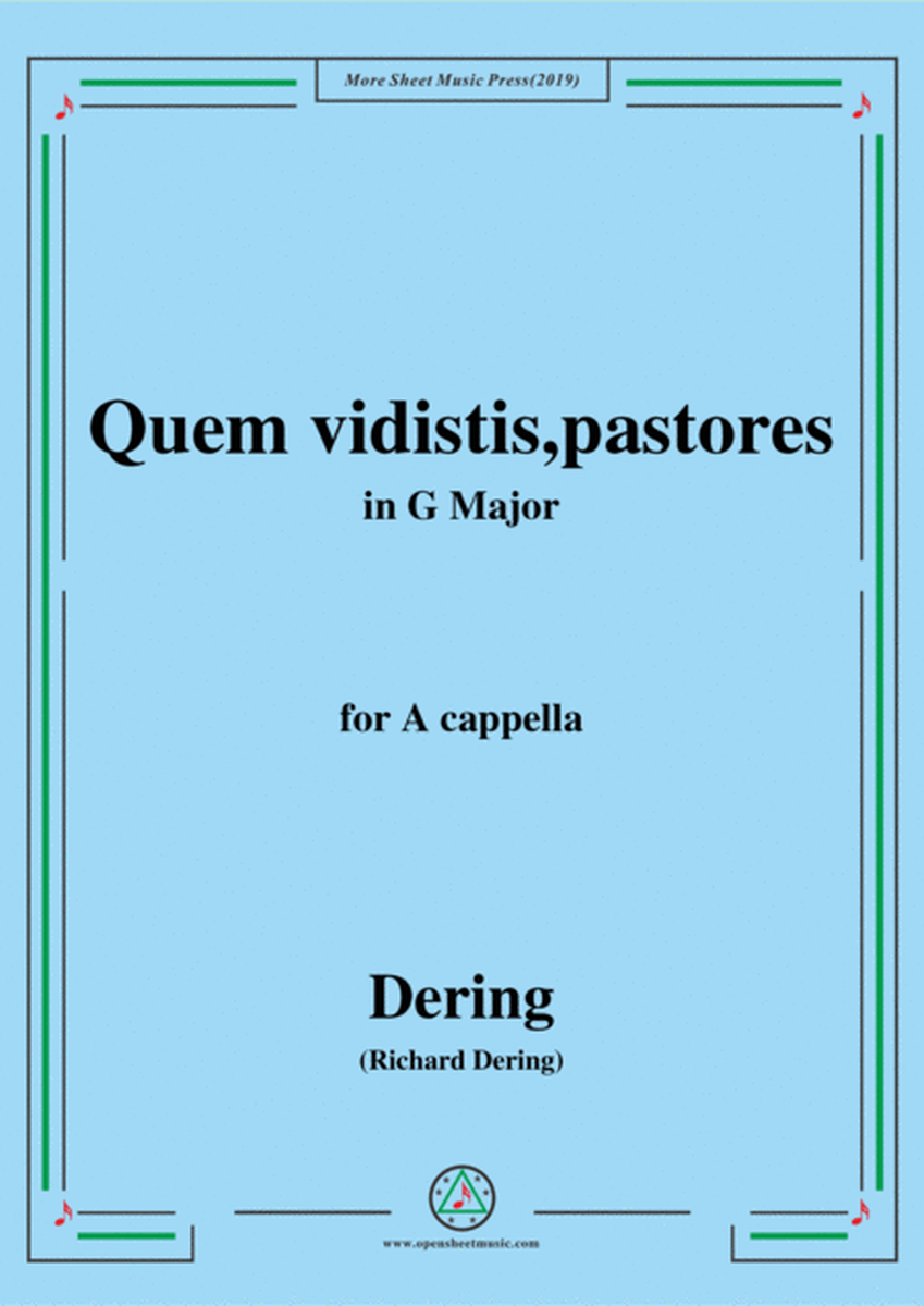 Dering-Quem vidistis,pastores,in G Major,A cappella image number null