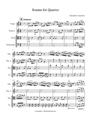 2016 Chamber Music Contest Entry: Sonata For Quartet