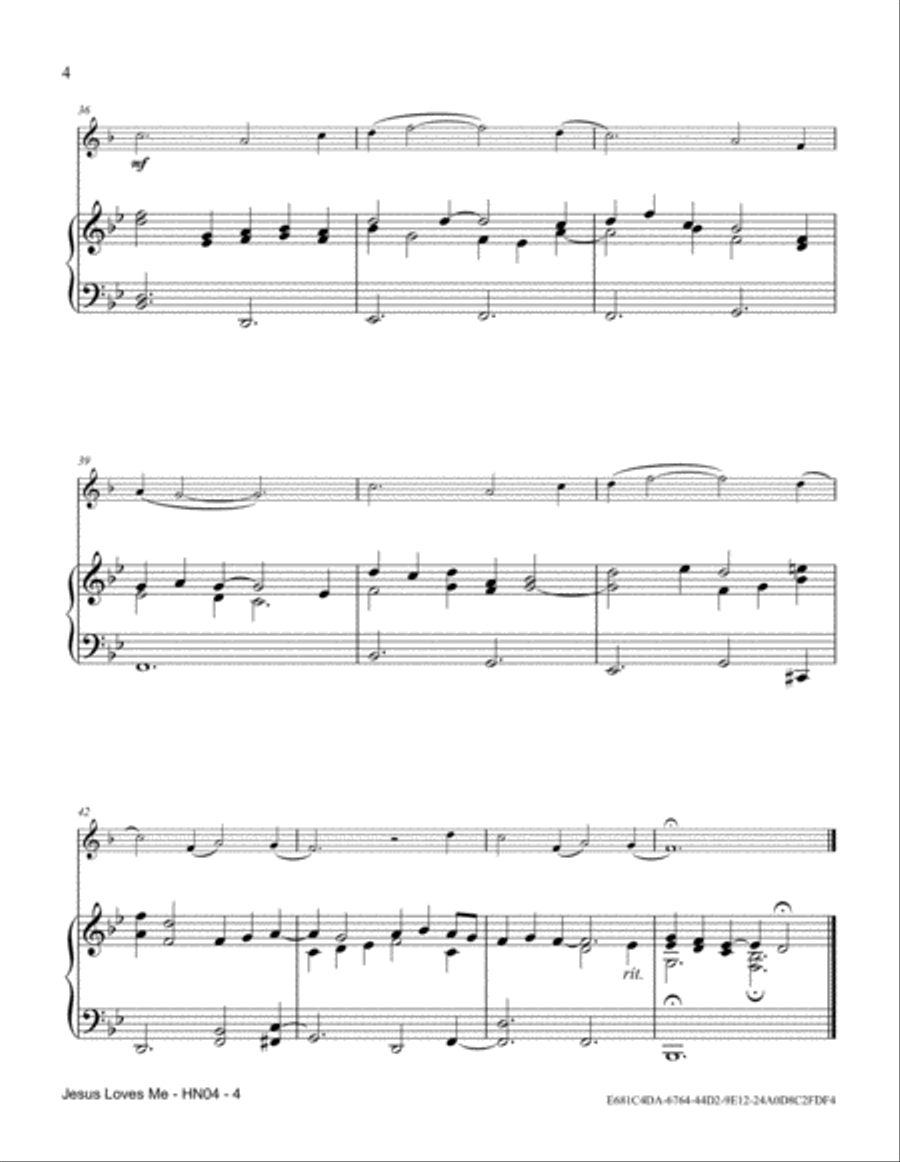 Jesus Loves Me Jesus Loves Me Horn scores gallery preview page 4