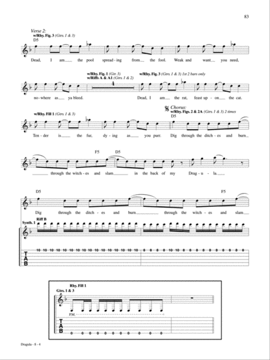 Dragula Guitar Tablature scores gallery preview page 4