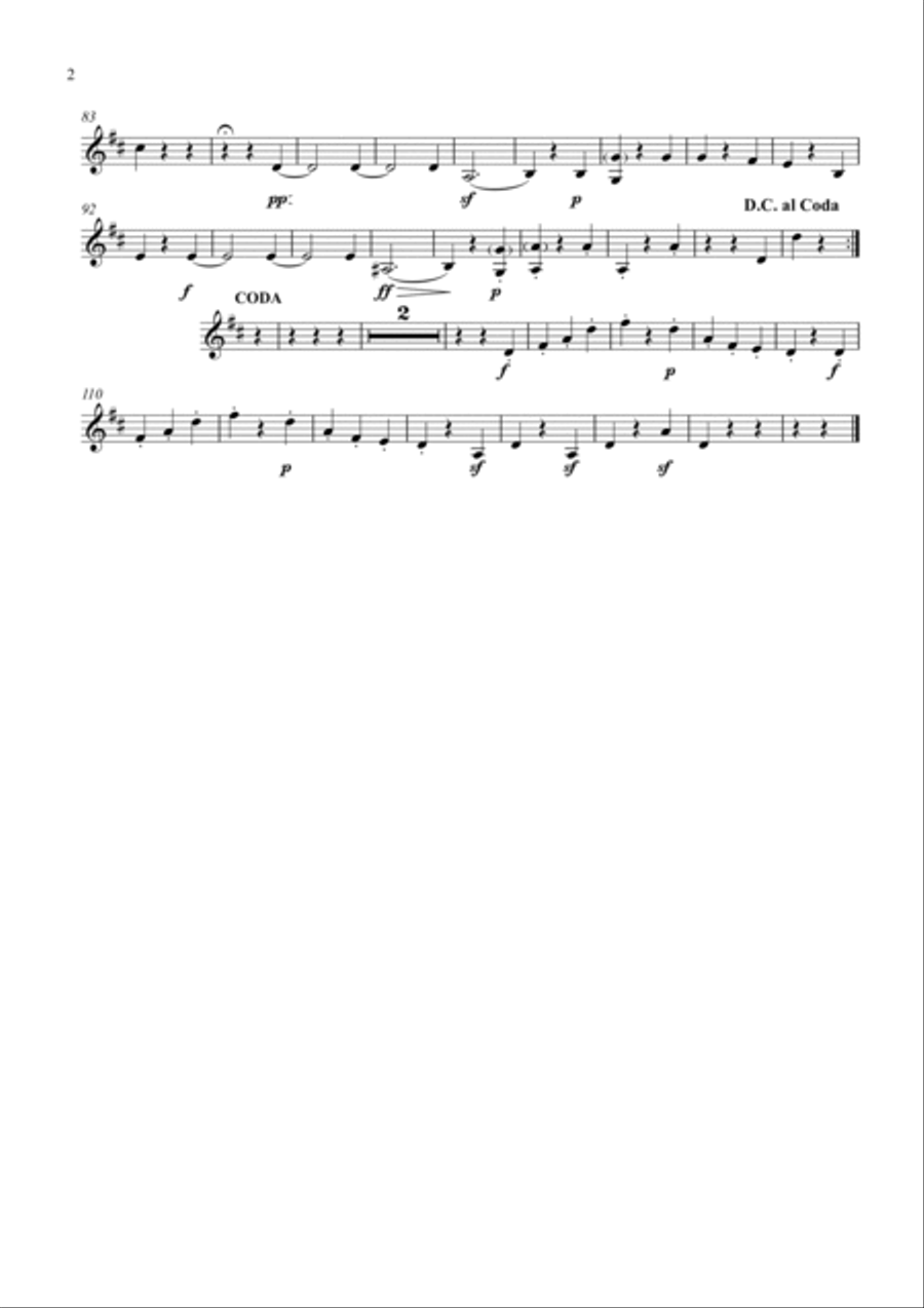Beethoven: Wind Trio in C Major Op.87 Mvt.III Menuetto and Trio - mixed woodwind trio Woodwind Trio scores gallery preview page 6