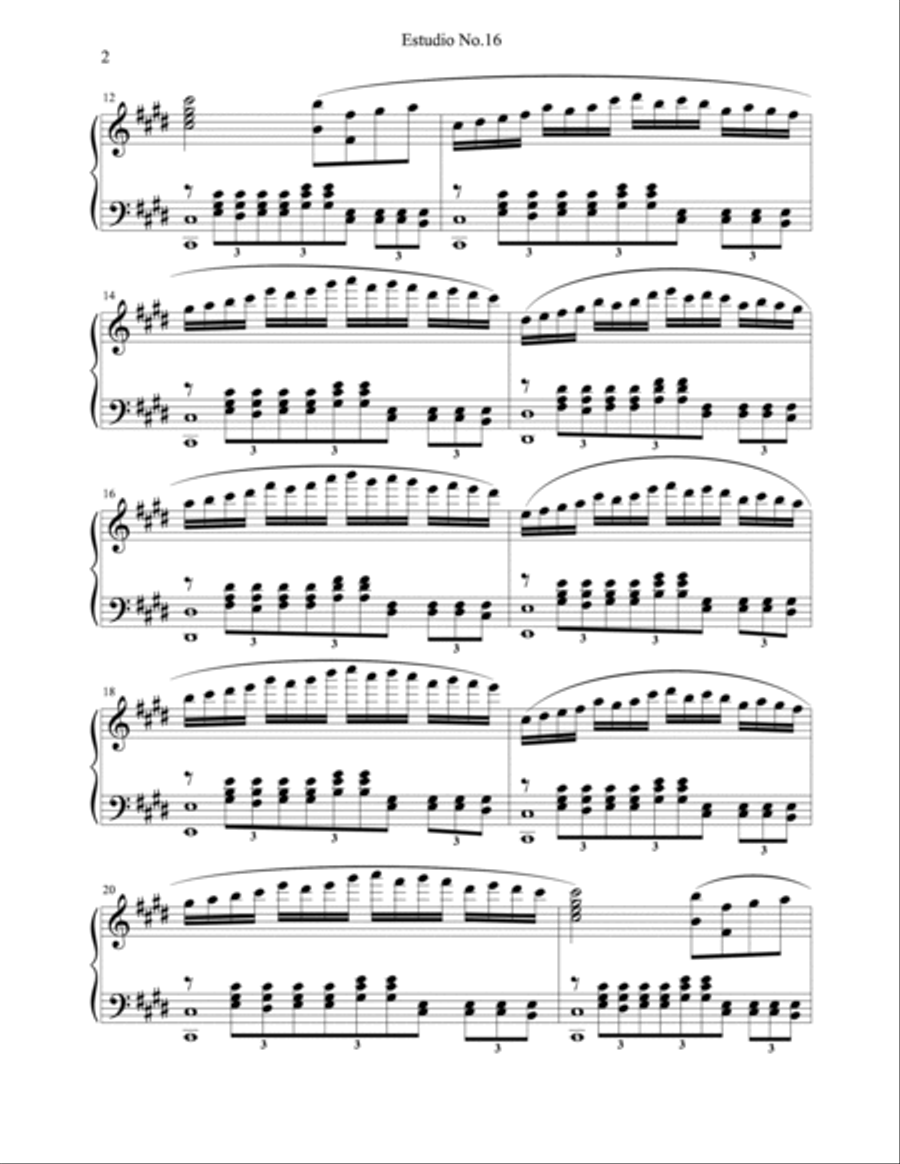 Etude No.16 Etude No.16 Piano Method scores gallery preview page 2