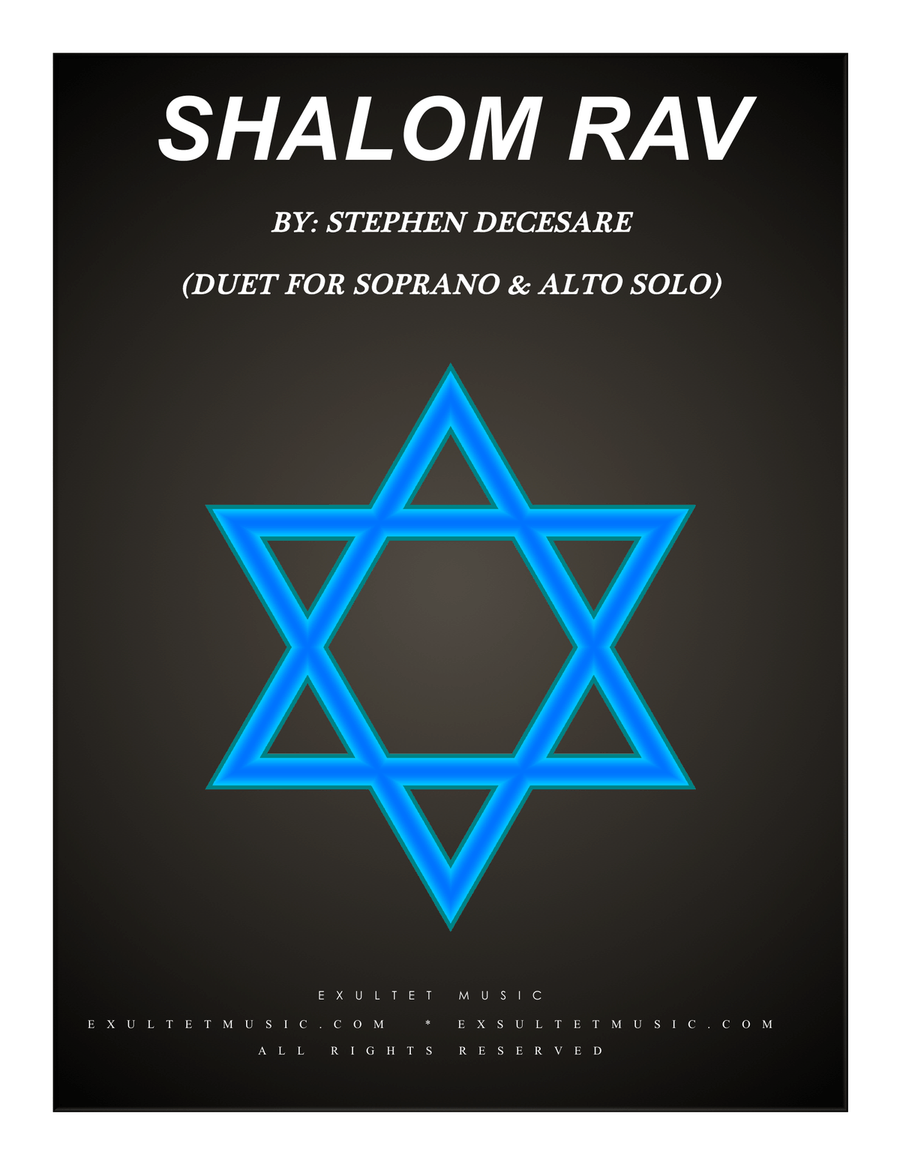 Shalom Rav (Duet for Soprano and Alto Solo) Alto Voice scores gallery preview page 1