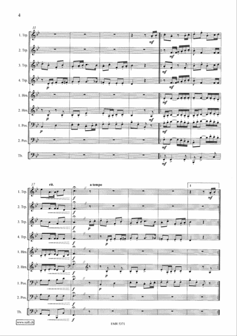 Thema und Variationen Brass Ensemble scores gallery preview page 4