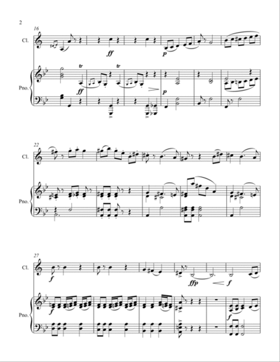 Kamazur Clarinet Solo scores gallery preview page 2