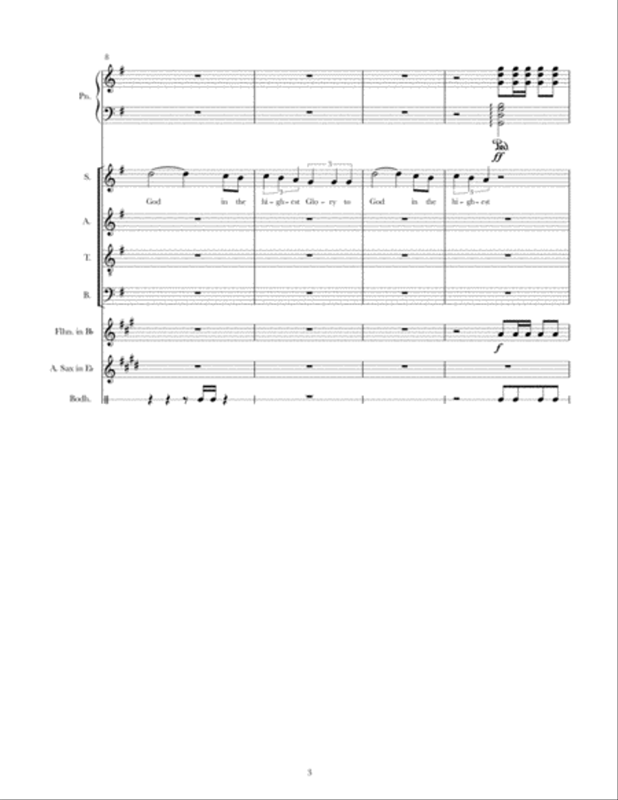 Folk Gloria 4-Part scores gallery preview page 3
