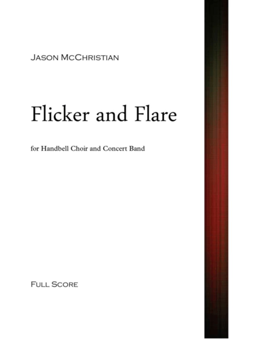 Flicker and Flare - for Handbell Choir and Concert Band Concert Band scores gallery preview page 1