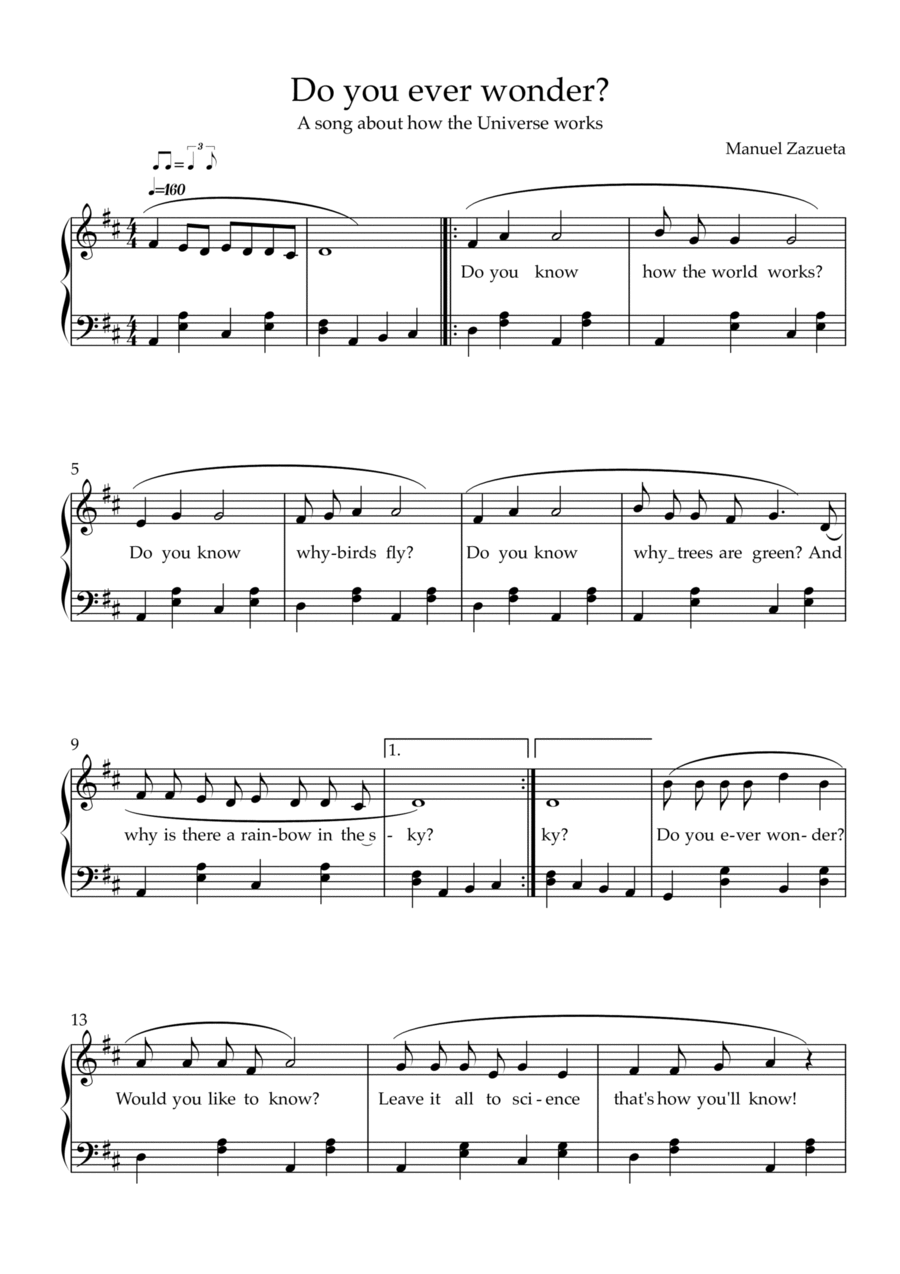 Do you ever wonder? Voice scores gallery preview page 1